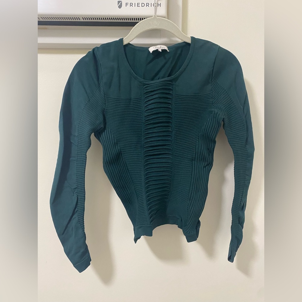 Parker size S long sleeve teal shirt